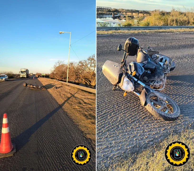 Un motociclista cayó sobre la Ruta 39 y fue hospitalizado